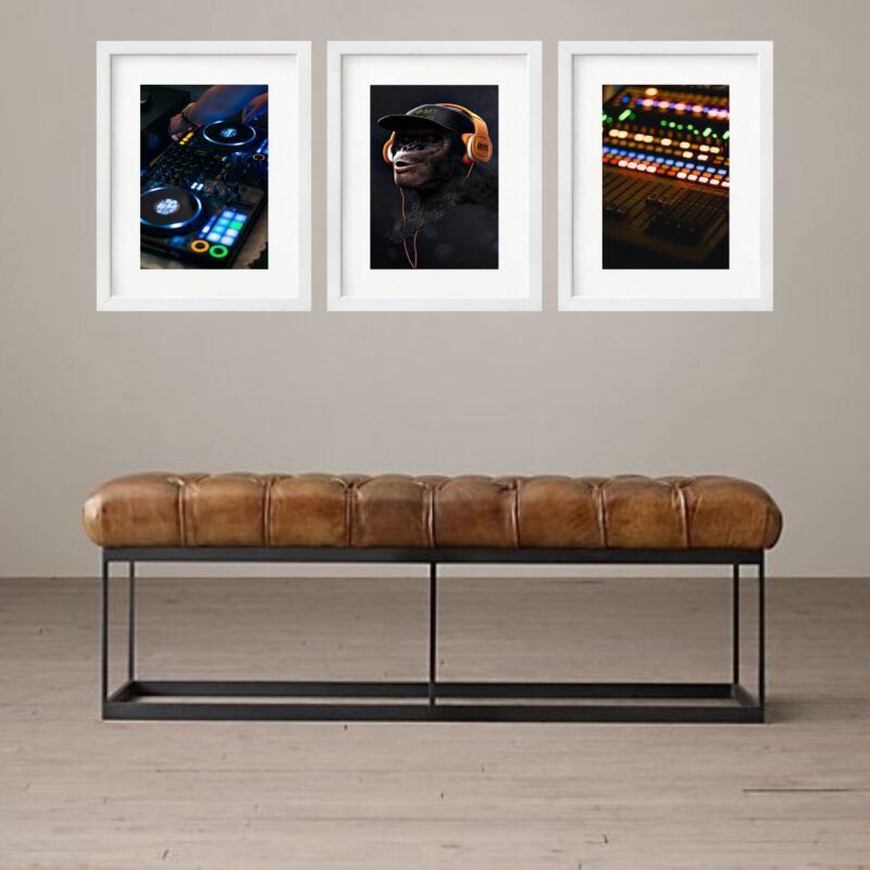 Kit 3 Quadros Grandes Música Eletrônica - 60x48cm - Image 2