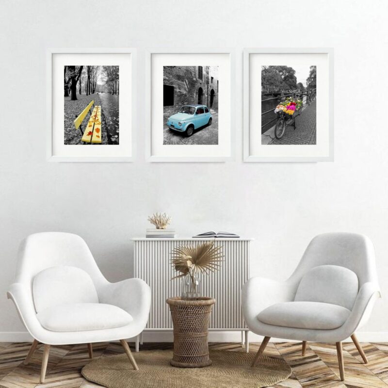 Kit 3 Quadros Grandes Paris - 60x48cm - Image 2