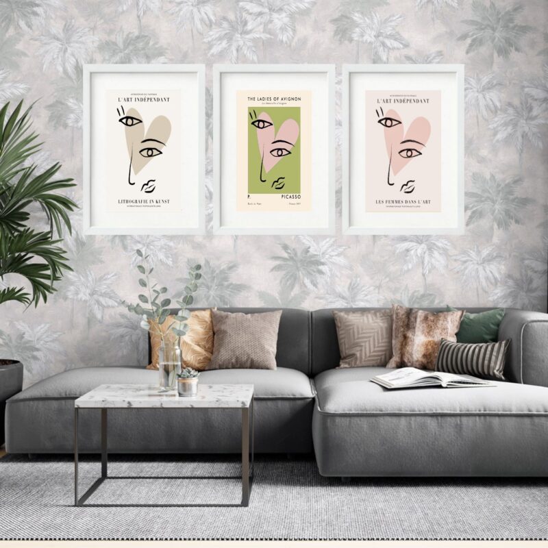 Kit 3 Quadros Grandes Picasso L'art Indépendant Collection 60x48cm - Image 2
