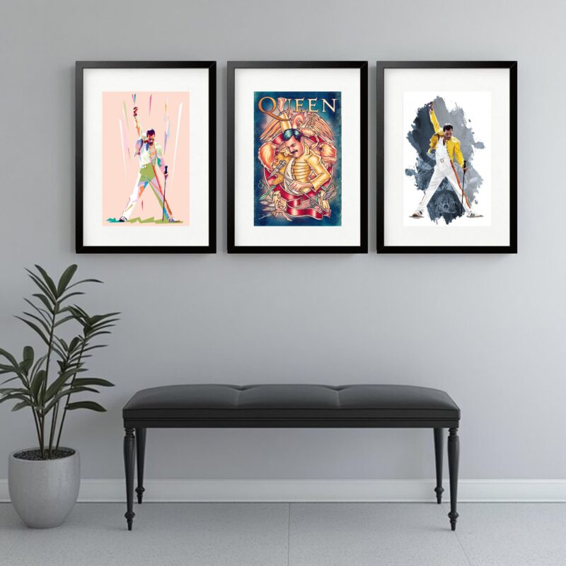 Kit 3 Quadros Grandes Queen - 60x48cm