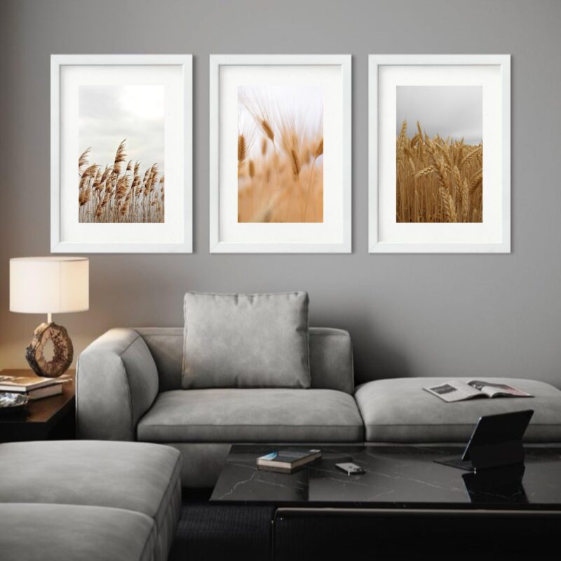 Kit 3 Quadros Grandes Trigo - 60x48cm - Image 2