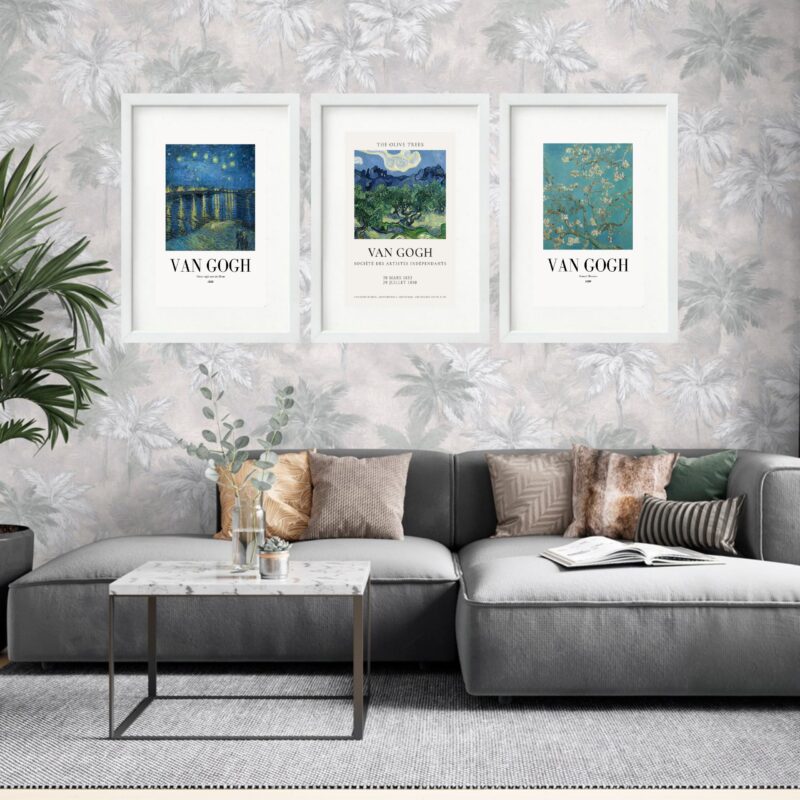 Kit 3 Quadros Grandes Van Gogh Collection 60x48cm - Image 2