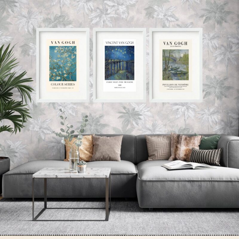 Kit 3 Quadros Grandes Van Gogh Collors Series Collection 60x48cm - Image 2