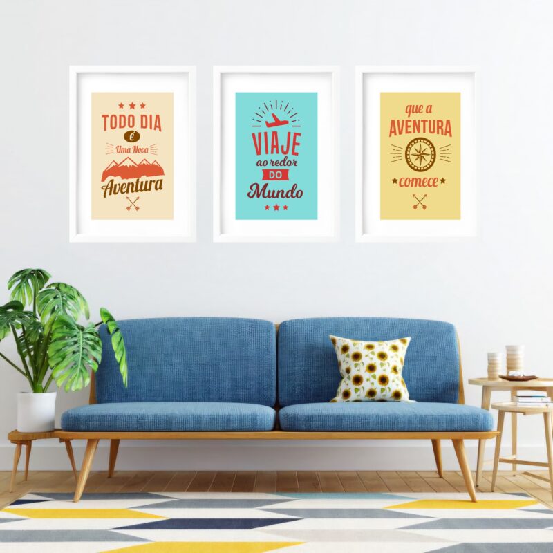 Kit 3 Quadros Grandes Viagem 60x48cm - Image 2