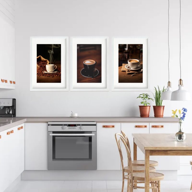Kit 3 Quadros Grandes Xícaras de Café 60x48cm - Image 2