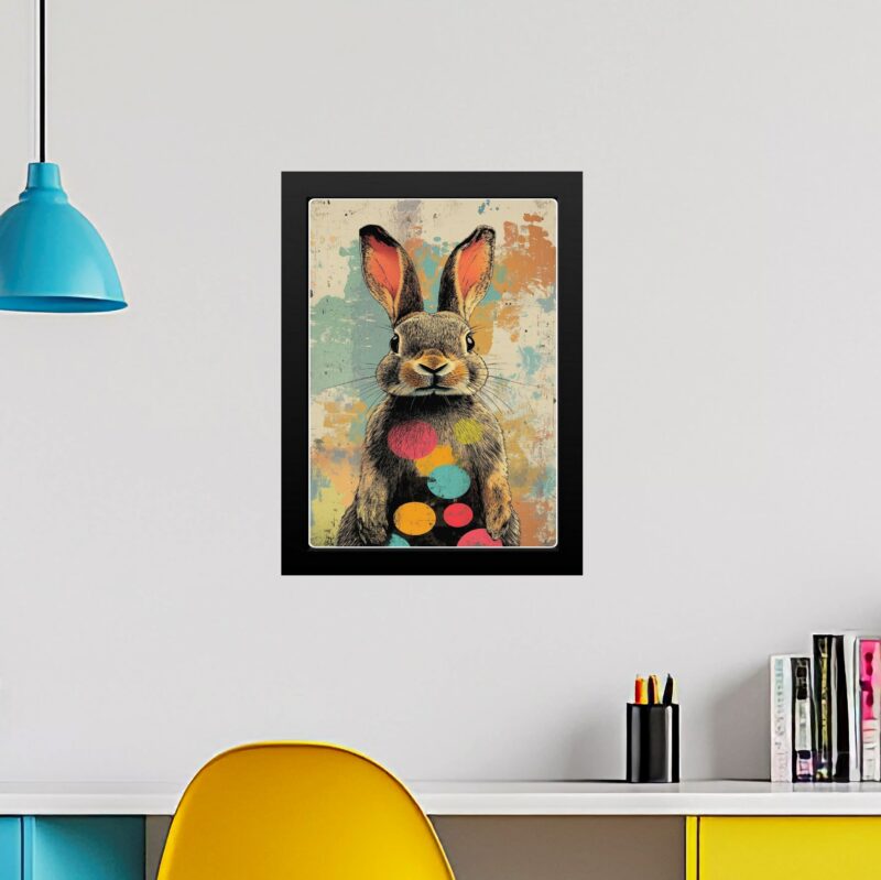 Quadro Decorativo Arte Coelho - Pop Art