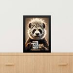 Quadro Decorativo Café Panda - Preciso De Cafeína