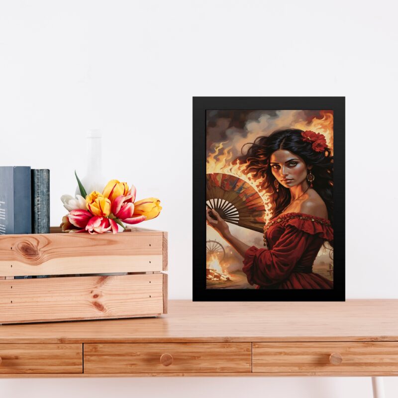 Quadro Decorativo Cigana Do Fogo