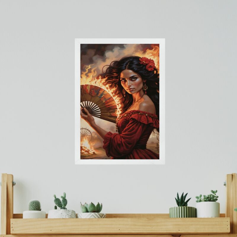 Quadro Decorativo Cigana Do Fogo