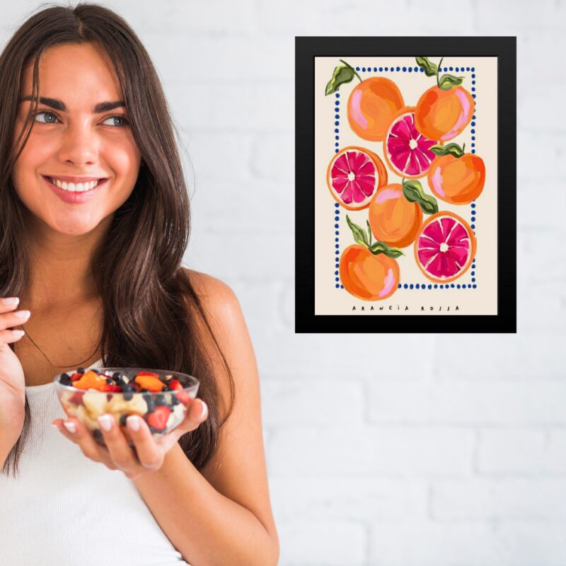 Quadro Decorativo Elegante Para Cozinha - Laranja