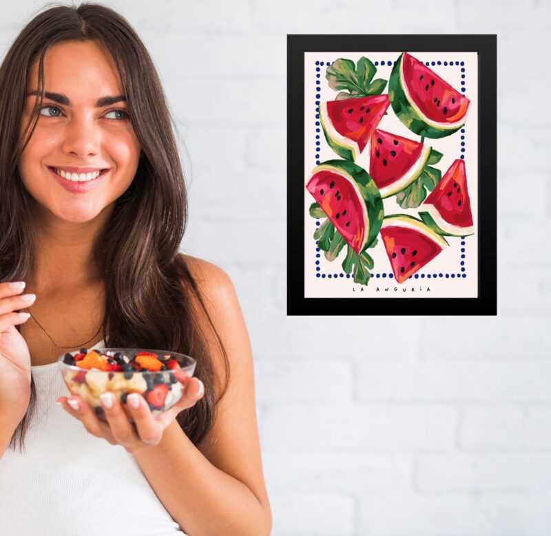Quadro Decorativo Elegante Para Cozinha - Melancia