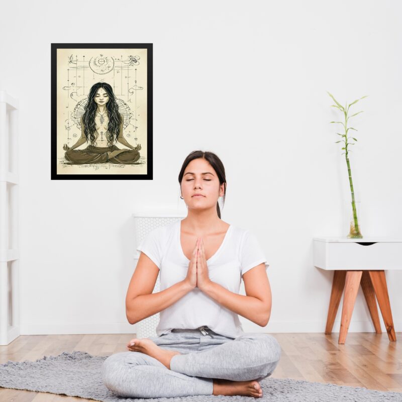 Quadro Decorativo Ioga - Postura De Lotus