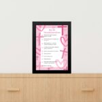 Quadro Decorativo Os 10 Mandamentos - Rosa