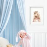 Quadro Infantil Grande Princesa Vintage - 60x48 Cm