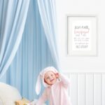 Quadro Infantil Seja Forte e Corajosa - 60x48 Cm
