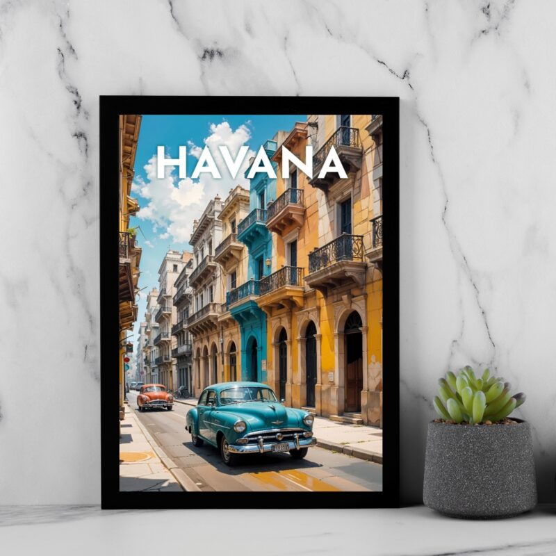 Quadro Poster Cuba Havana - Carros Antigos