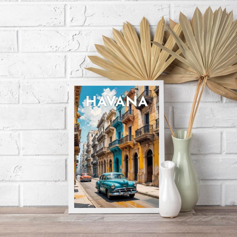 Quadro Poster Cuba Havana - Carros Antigos b