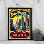 Quadro Poster Vintage Cidade De São Paulo