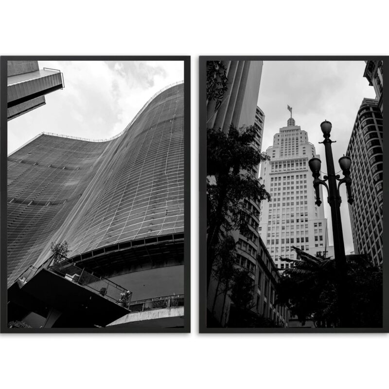 Kit 2 Quadros Decorativos Cidade De São Paulo