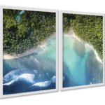 Kit 2 Quadros Decorativos Praia Floresta
