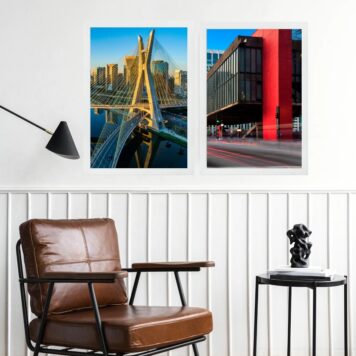 Kit 2 Quadros Decorativos São Paulo - Coloridos