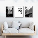 Kit 3 Quadros Decorativos Cidade De São Paulo
