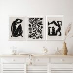 Kit 3 Quadros Decorativos Matisse Escultura PB