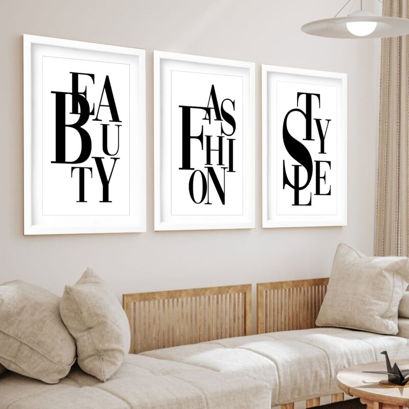 Kit 3 Quadros Grandes Beauty Fashion Style 60x48cm - Image 2
