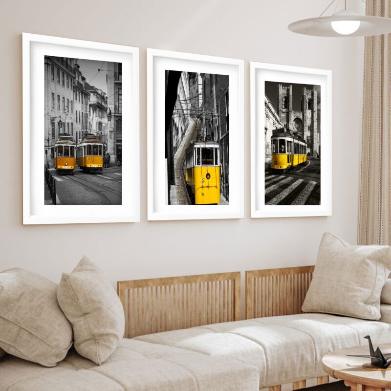 Kit 3 Quadros Grandes Bondinho 60x48cm - Image 2