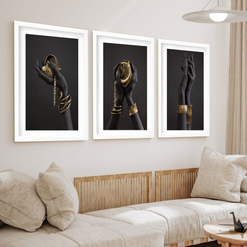 Kit 3 Quadros Grandes Braceletes 60x48cm - Image 2