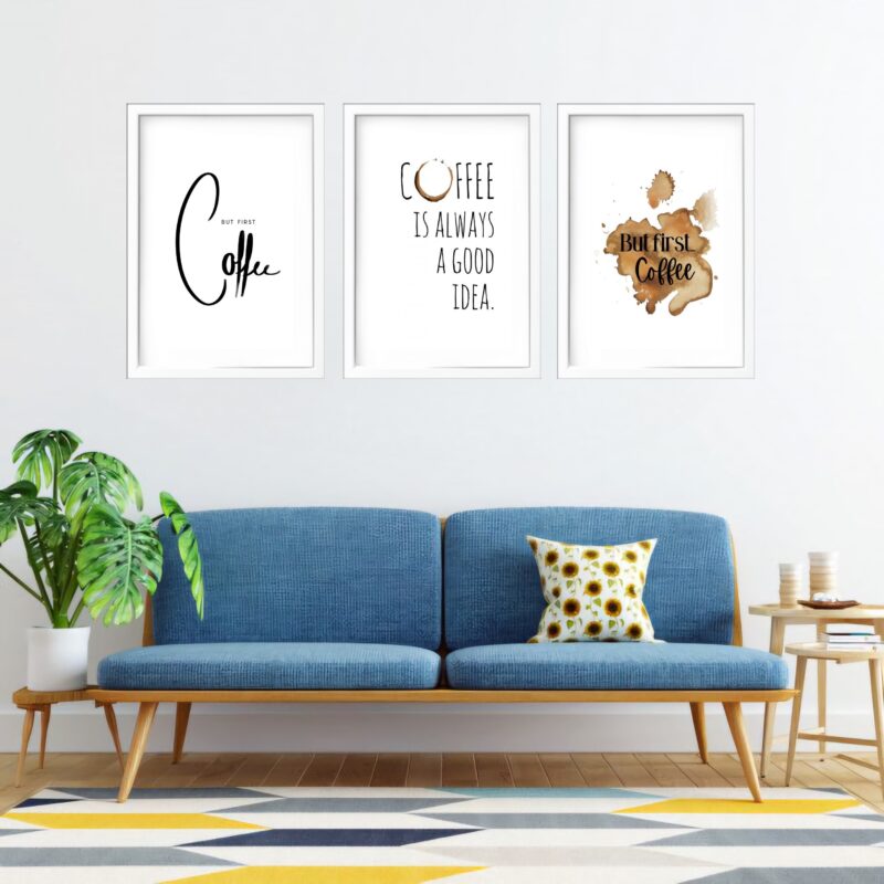 Kit 3 Quadros Grandes Coffee Is Always a Good Idea 60x48cm - Image 2
