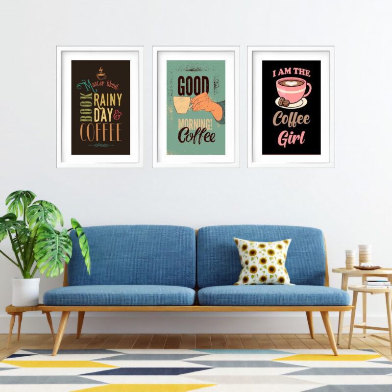 Kit 3 Quadros Grandes Coffee Day 60x48cm - Image 2