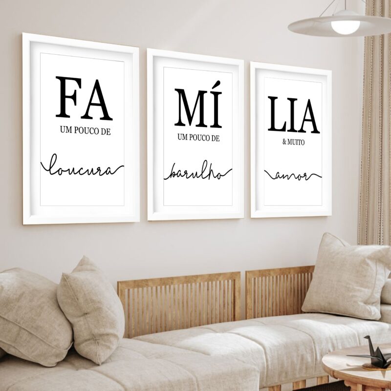 Kit 3 Quadros Grandes Família 60x48cm - Image 2