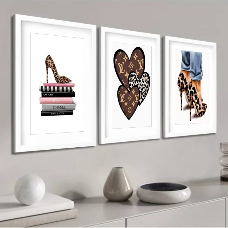 Kit 3 Quadros Grandes Grifes 60x48cm - Image 2