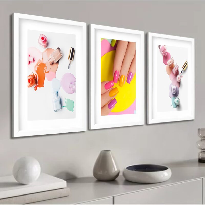 Kit 3 Quadros Grandes Nail Designer 60x48cm - Image 2