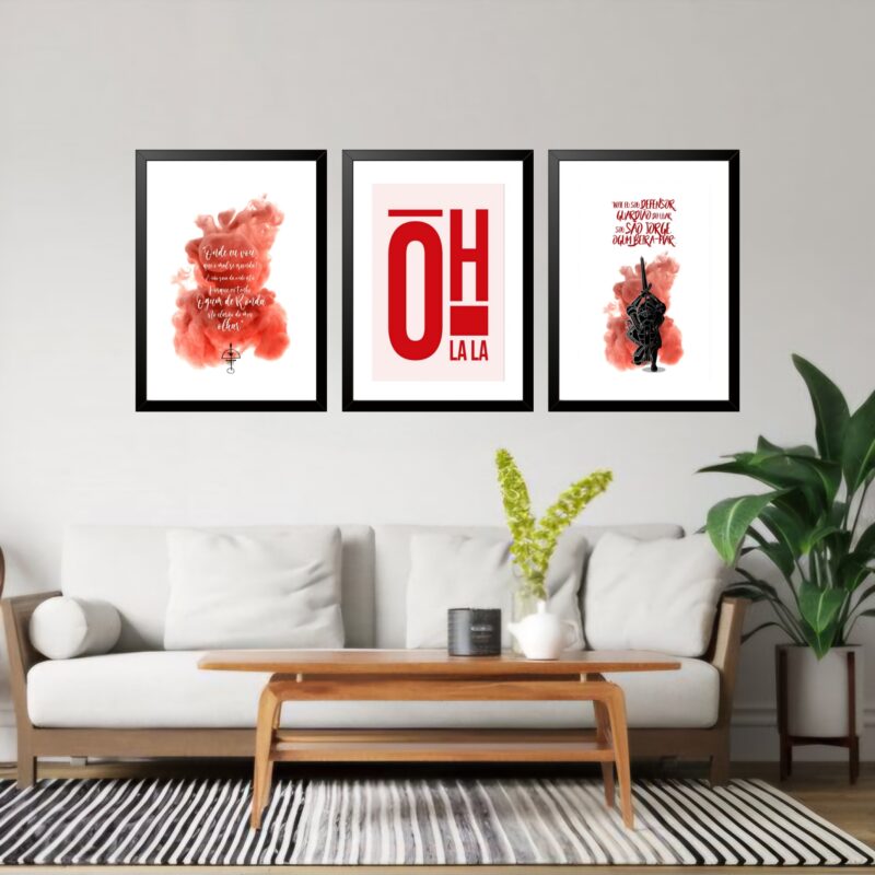 Kit 3 Quadros Grandes Ogum 60x48cm