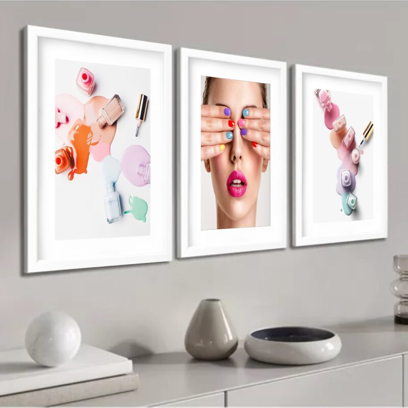 Kit 3 Quadros Grandes Polish Nail 60x48cm - Image 2