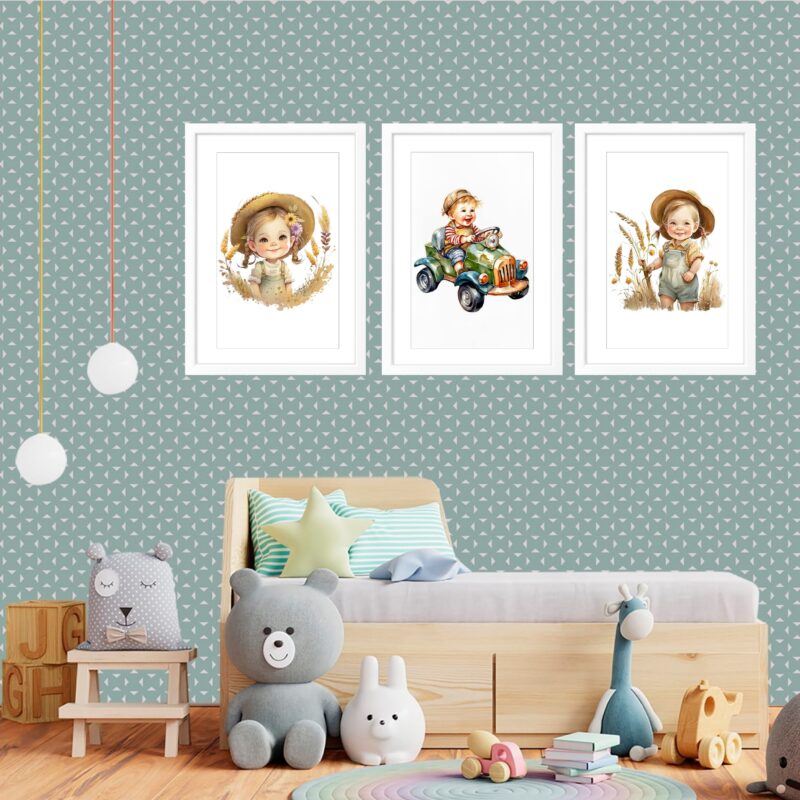 Kit 3 Quadros Grandes Quarto Infantil Crianças 60x48cm - Image 2