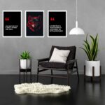 Kit 3 Quadros Motivacionais Empresa Objetivo Lobo