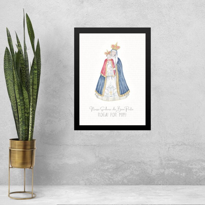 Quadro Aquarela Nossa Senhora Do Bom Parto