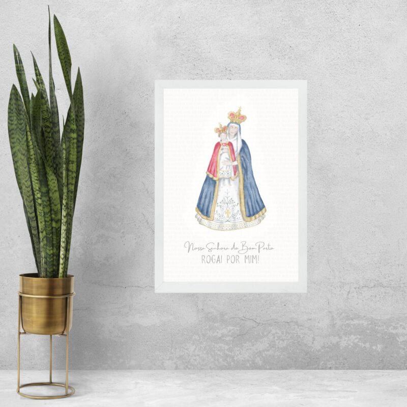 Quadro Aquarela Nossa Senhora Do Bom Parto