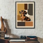 Quadro Decorativo Arte Cão Dachshund