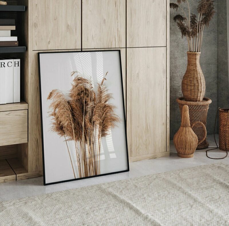 Quadro Decorativo Capim Dos Pampas - Plumas