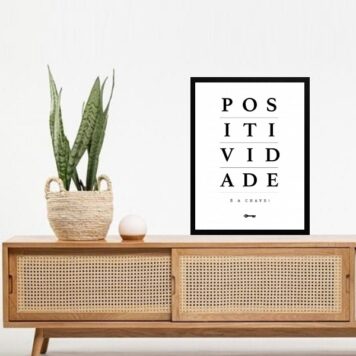 Quadro Decorativo Positividade é a Chave 2