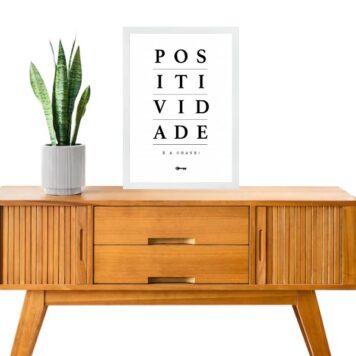 Quadro Decorativo Positividade é a Chave 2