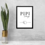 Quadro Decorativo e Divertido Para Banheiro Minimalista