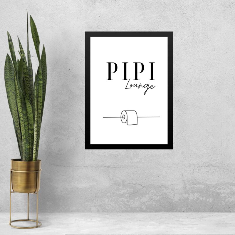 Quadro Decorativo e Divertido Para Banheiro Minimalista