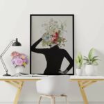 Quadro Dona Flor - Colagem Feminina Floral