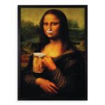 Quadro Monalisa com Cerveja - Monabeer