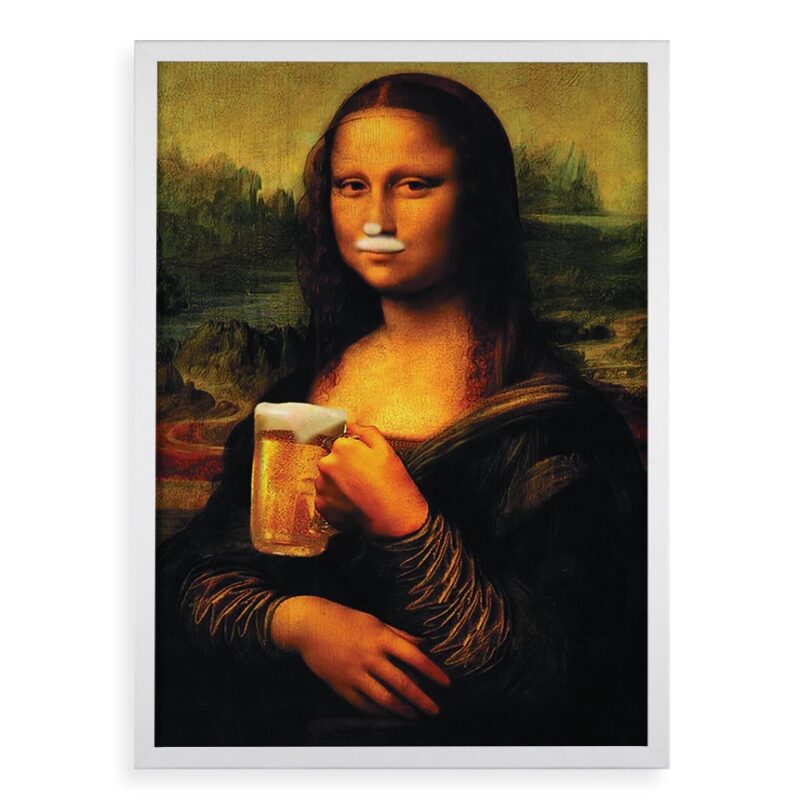 Quadro Monalisa com Cerveja - Monabeer
